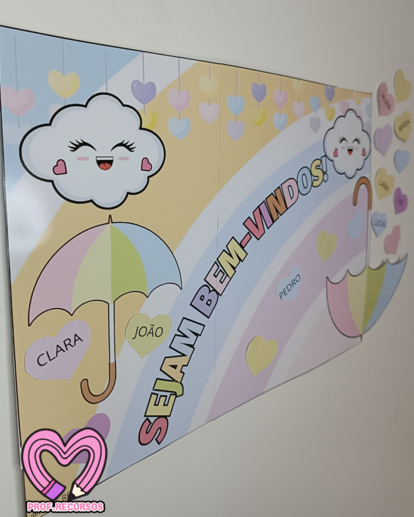 Painel SEJAM BEM-VINDOS CHUVA DE AMOR ☂️💕 - Image 4