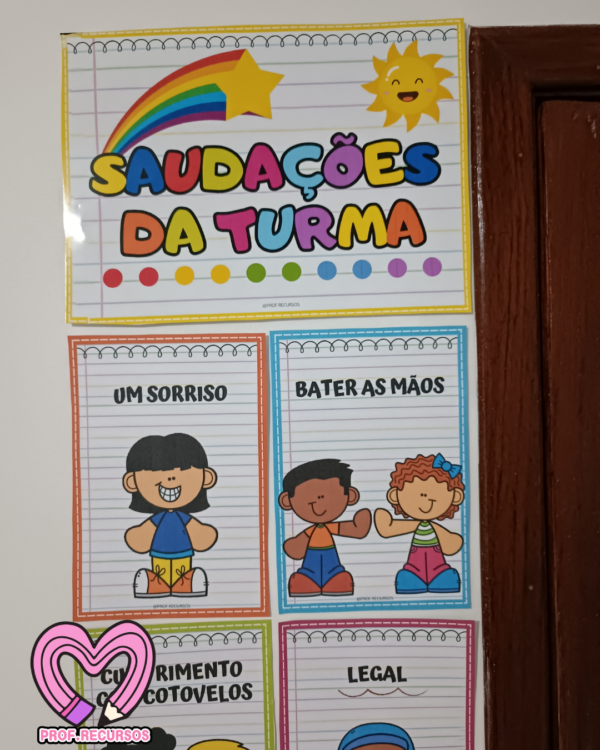 PLAQUINHAS SAUDAÇÕES DA TURMA